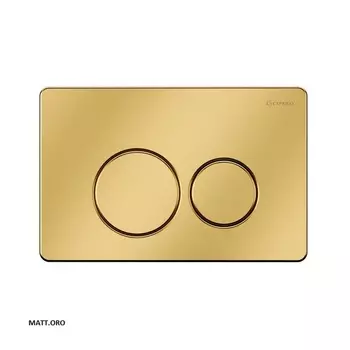 Кнопка смыва Caprigo Dew Steel DS001-oro матовое золото