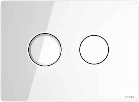 Кнопка смыва Cersanit AQUA P-BU-ACN-CIR-PN/Wh/Gl белая