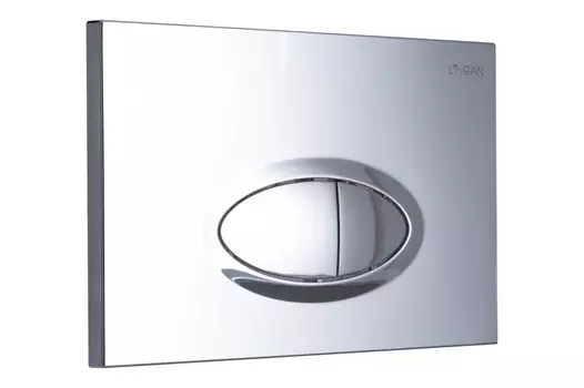 Кнопка смыва Logan Oval 00297675 двойная, Chrome