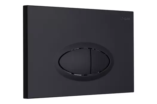 Кнопка смыва Logan Oval 00297676 двойная, Black Mattе