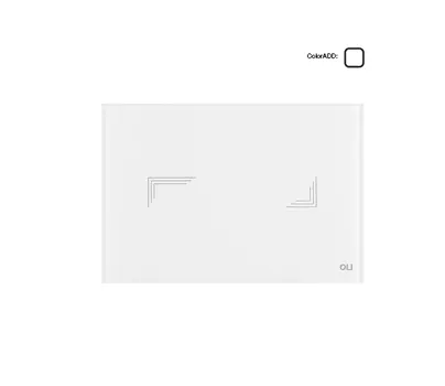 Кнопка смыва OLI Tribe 879065 сенсорная, стекло, белый