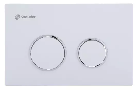 Кнопка смыва Shouder SHD-00011930 белый / хром