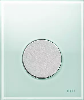 Кнопка смыва TECE Loop Urinal 9242652 зеленое стекло, кнопка хром матовый