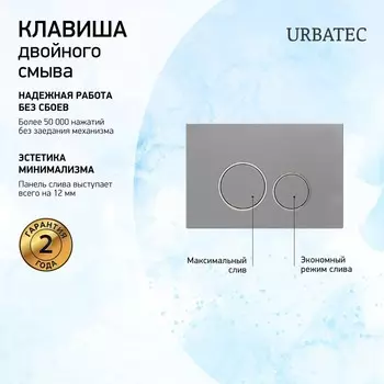 Кнопка смыва Urbatec F4CR хром