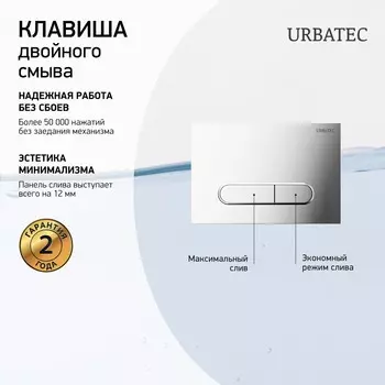 Кнопка смыва Urbatec F7CR хром