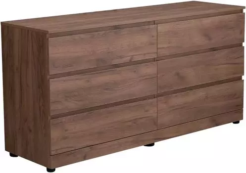 Комод Aquanet Сканди 160x48 дуб крафт, 6 ящиков
