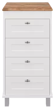 Комод Misty Марта 50 с зеркалом белый, каштан