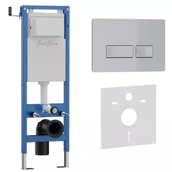 Комплект 2 в 1 Iberica Blanca инсталляция 40 см+клавиша смыва хром матовый IB.B021.004.000