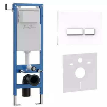 Комплект 2 в 1 Iberica Blanca инсталляция 40 см+клавиша смыва белый, глянцевая IB.B022.001.00