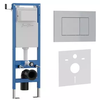 Комплект 2 в 1 Iberica Blanca инсталляция 40 см+клавиша смыва хром матовый IB.B085.004.000