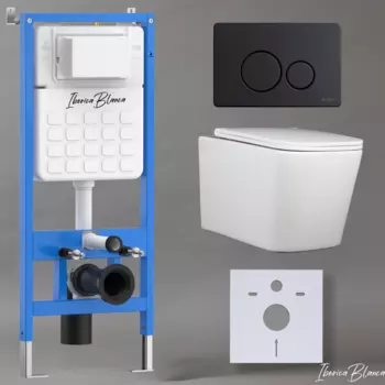 Комплект 3 в 1 Iberica Blanca инсталляция + унитаз Toledo Alto IB.TLA.234.1B1 + кнопка смыва Inox-O IB.B081.002.003