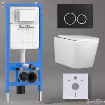 Комплект 3 в 1 Iberica Blanca инсталляция + унитаз Toledo Alto IB.TLA.234.1B1 + кнопка смыва Esti-O IB.B082.002.000