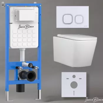 Комплект 3 в 1 Iberica Blanca инсталляция + унитаз Toledo Alto IB.TLA.234.1B1 + кнопка смыва Esti-Q IB.B083.001.000