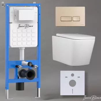 Комплект 3 в 1 Iberica Blanca инсталляция + унитаз Toledo Alto IB.TLA.234.1B1 + кнопка смыва Esti-R IB.B021.005.000