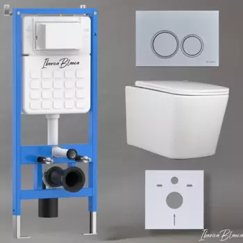 Комплект 3 в 1 Iberica Blanca инсталляция + унитаз Toledo Alto IB.TLA.234.1B1 + кнопка смыва Esti-O IB.B082.004.000