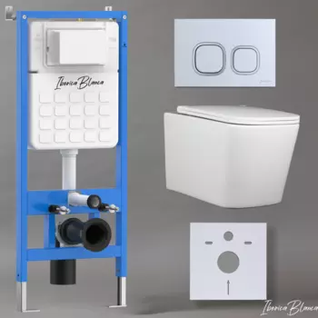 Комплект 3 в 1 Iberica Blanca инсталляция + унитаз Toledo Alto IB.TLA.234.1B1 + кнопка смыва Esti-Q IB.B083.004.002