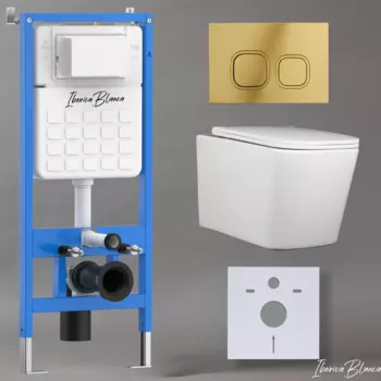 Комплект 3 в 1 Iberica Blanca инсталляция + унитаз Toledo Alto IB.TLA.234.1B1 + кнопка смыва Esti-Q IB.B083.006.001