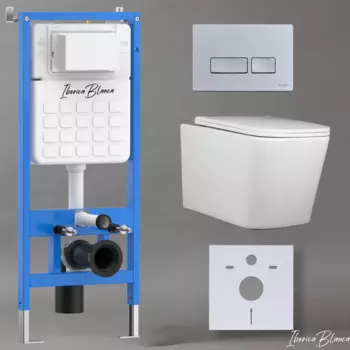Комплект 3 в 1 Iberica Blanca инсталляция + унитаз Toledo Alto IB.TLA.234.1B1 + кнопка смыва Esti-R IB.B021.004.000