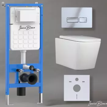 Комплект 3 в 1 Iberica Blanca инсталляция + унитаз Toledo Alto IB.TLA.234.1B1 + кнопка смыва Esti-R IB.B021.003.002