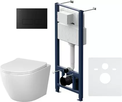 Комплект Am.Pm Like IS47038.801900 подвесной унитаз + инсталляция + кнопка смыва