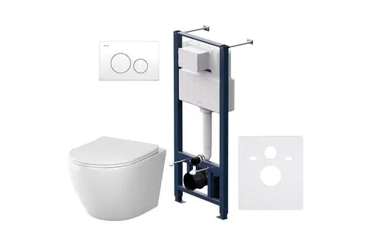 Комплект Am.Pm Like IS49001.801900 подвесной унитаз + инсталляция + кнопка смыва