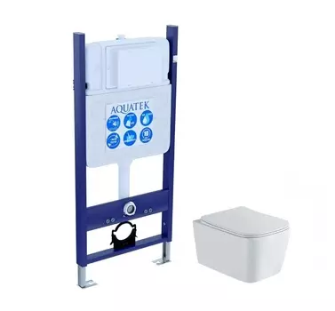Комплект Aquatek рама Standard INS-0000014+унитаз Либра New компакт AQ1148N-00 с микролифтом