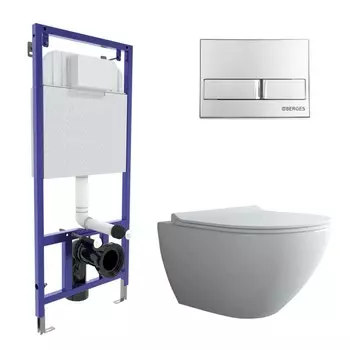 Комплект Berges Wasserhaus Novum 525 043272 кнопка хром