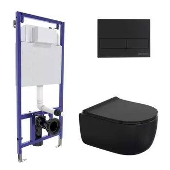 Комплект Berges Wasserhaus Novum 525 045215 кнопка черная