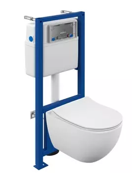 Комплект Cersanit Brasko Smart CO DPL EO Slim унитаз подвесной + инсталляция Link Pro LP (64916)