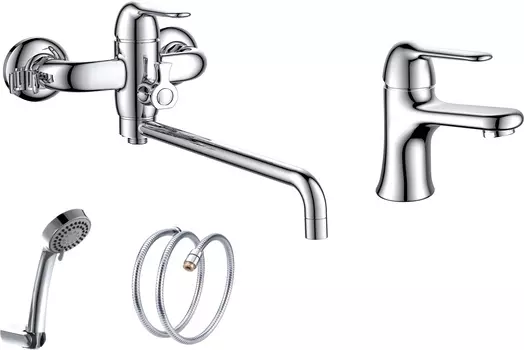 Комплект для ванной D&K Ambrosius Rhein DA1340005SET 3 в 1, два смесителя + душевой гарнитур