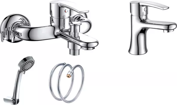 Комплект для ванной D&K DA1360002SET 3 в 1, два смесителя + душевой гарнитур
