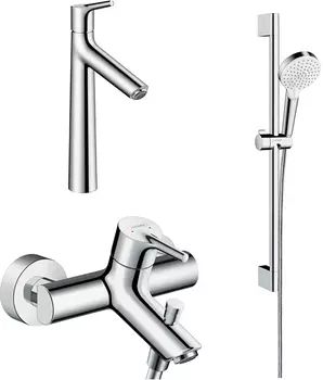 Комплект для ванной Hansgrohe Смеситель Talis S 72400000 для ванны с душем + Смеситель Talis S 72031000 для раковины + Душевой гарнитур 26532400