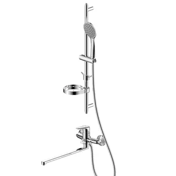 Комплект для ванной Lemark LM7305C 2 в 1 (смеситель для ванны с душем + душевая стойка), хром