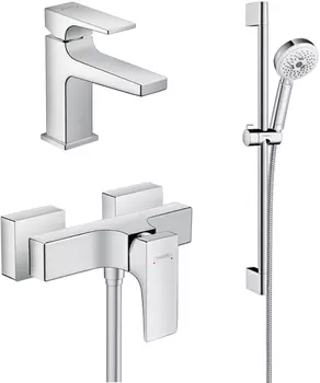 Комплект для ванной Смеситель Hansgrohe Metropol 32560000 для душа + Смеситель Hansgrohe Metropol 3