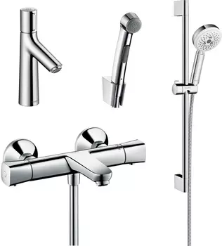 Комплект для ванной Смеситель Hansgrohe Talis Select S 72291000 для раковины с гигиеническим душем,