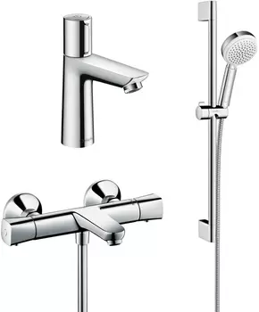 Комплект для ванной Термостат Hansgrohe Ecostat universal 13123000 для ванны с душем + Смеситель Ha