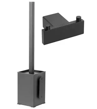 Комплект Ершик Mediclinics Harmonia ES1003B + Крючок Mediclinics Harmonia AI2418B двойной, черный