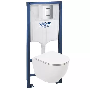 Комплект Grohe Rapid SL 39182001 подвесной унитаз + инсталляция + кнопка смыва