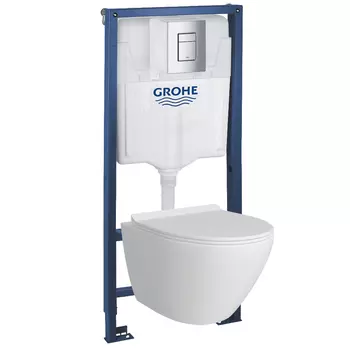 Комплект Grohe Rapid SL 39183001 подвесной унитаз + инсталляция + кнопка смыва