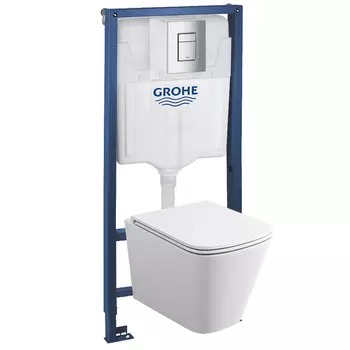 Комплект Grohe Rapid SL 39184001 подвесной унитаз + инсталляция + кнопка смыва