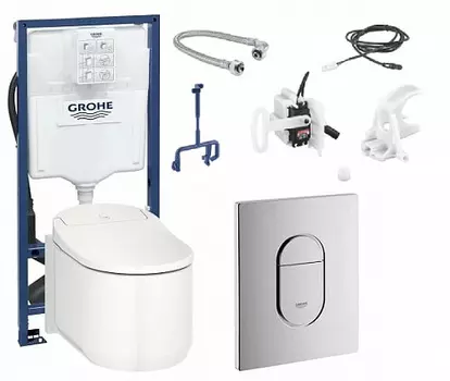 Комплект Grohe Sensia Arena 118922 подвесной унитаз с биде + инсталляция + кнопка