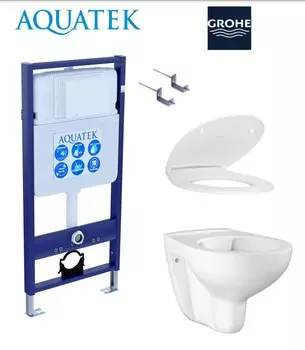 Комплект инсталляция Aquatek СЕТ-SER Aquatek + Grohe 4 в 1