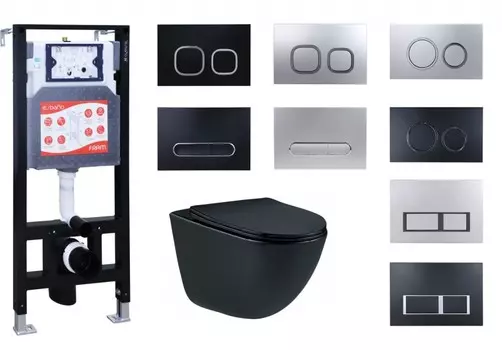 Комплект Инсталляция Esbano Fram ESINFRAM + унитаз Esbano Lotus ESUPLOTUBM + кнопка смыва на выбор
