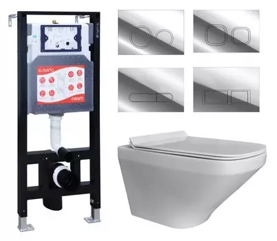Комплект инсталляция Esbano Fram ESINFRAM + унитаз Esbano Onix ESUPONIXW + кнопка смыва на выбор