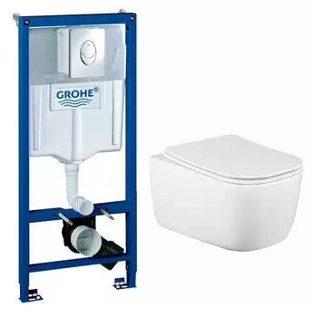 Комплект Инсталляция Grohe Rapid SL 38721001 + унитаз beWash Schutz BKWHR002510 с микролифтом