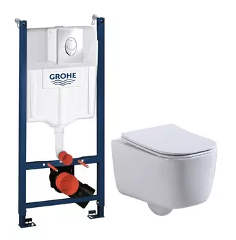 Комплект инсталляция Grohe Rapid SL 38745001 + унитаз подвесной beWash Schutz BKWHR002510 с микролифтом