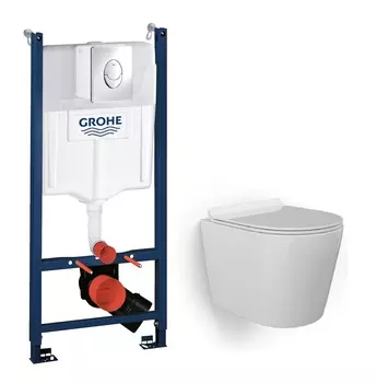 Комплект инсталляция Grohe Rapid SL 38745001 + унитаз подвесной beWash Aldo BKWHR001480 с микролифтом