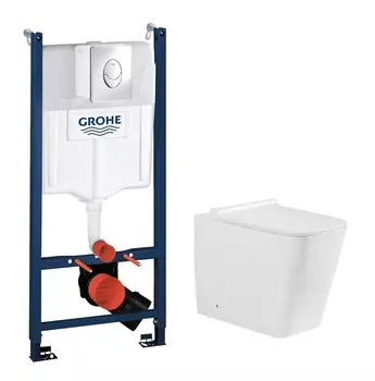 Комплект инсталляция Grohe Rapid SL 38745001 + унитаз приставной beWash Kraft BKFSR005560 с микролифтом