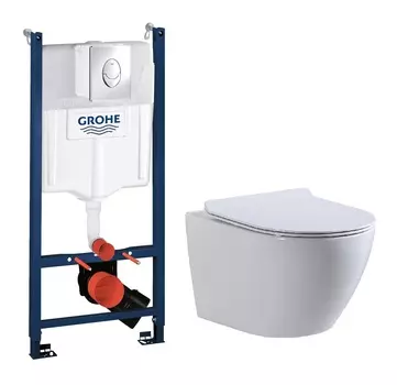 Комплект Инсталляция Grohe Rapid SL 38745001 + унитаз beWash Minimal BKWHR003480 с микролифтом