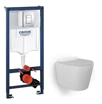 Комплект инсталляция Grohe Rapid SL 38772001 + унитаз подвесной beWash Aldo BKWHR001480 с микролифтом
